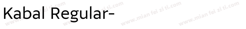 Kabal Regular字体转换